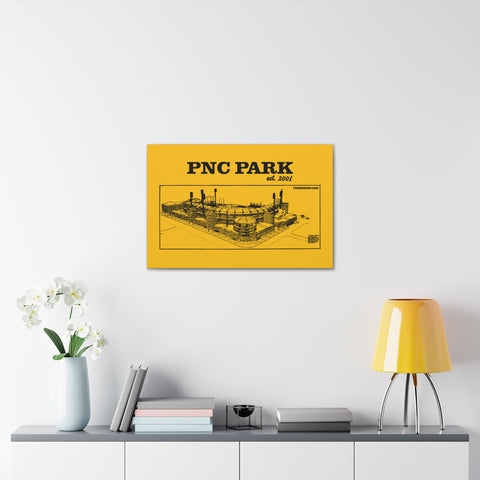 Park - 2001 - Retro Schematic - Canvas Gallery Wrap Wall Art Canvas Printify 30" x 20" 1.25"