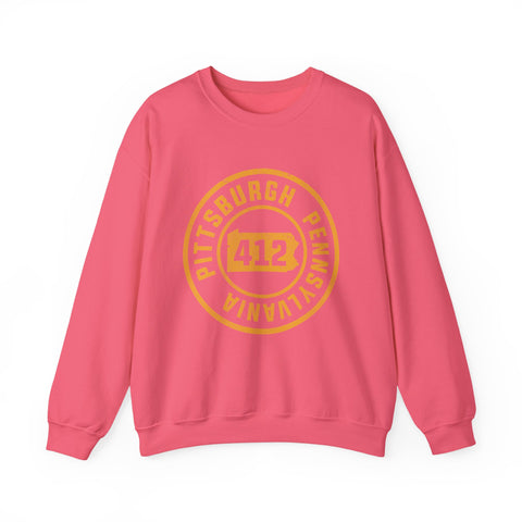412 Pittsburgh Stamp - Heavy Blend™ Crewneck Sweatshirt
