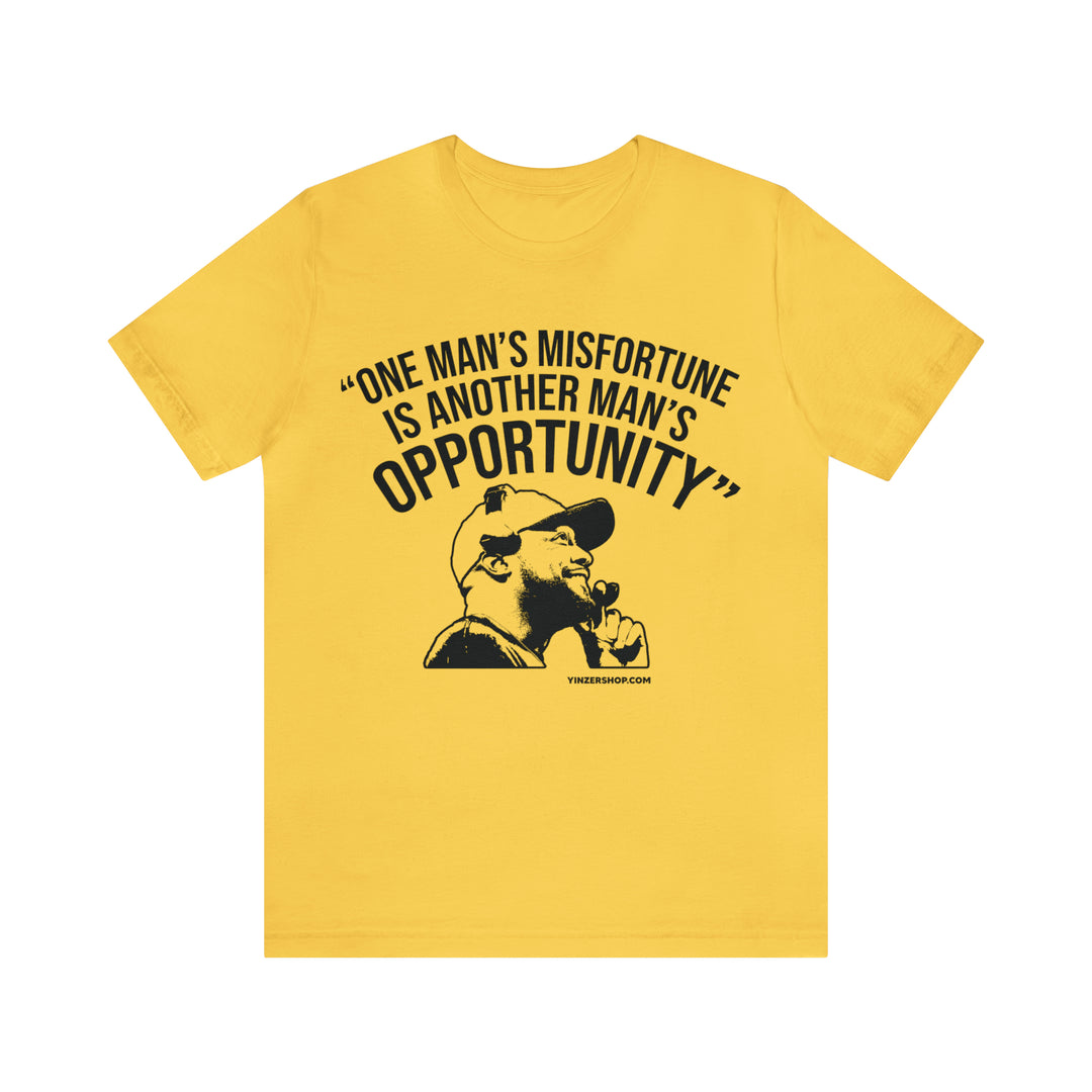 Opportunity - Tomlin Quote - Short Sleeve Tee T-Shirt Printify Yellow S 