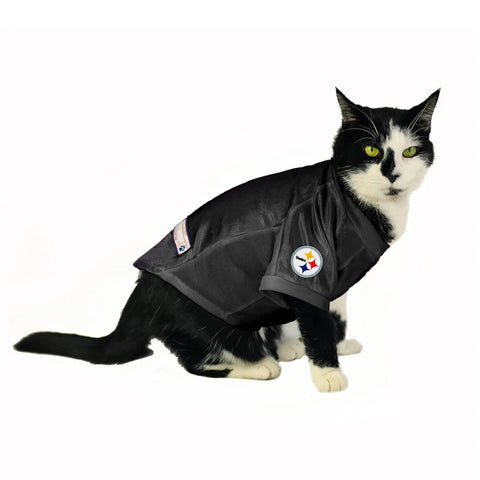 Pittsburgh Steelers Pet Stretch Jersey Pet Jersey Little Earth Productions XS  