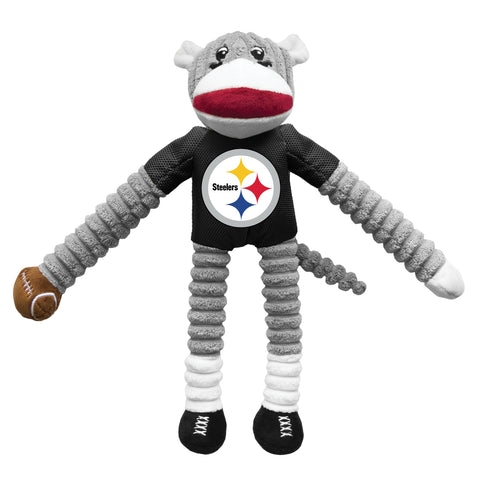 Pittsburgh Steelers Team Sock Monkey Pet Toy Pittsburgh Steelers Little Earth Productions   