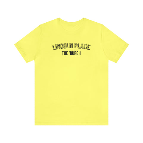 Lincoln Place  - The Burgh Neighborhood Series - Unisex Jersey Short Sleeve Tee T-Shirt Printify Yellow M 