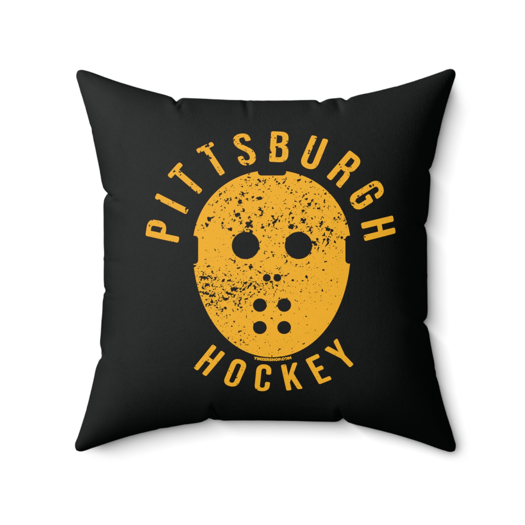 Pittsburgh Hockey Black & Yellow Square Pillow – YinzerShop