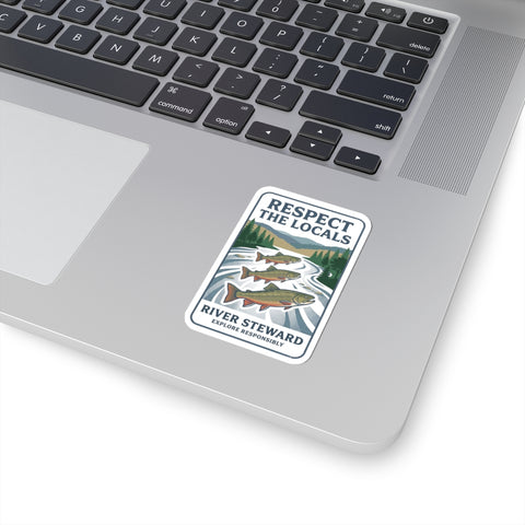 Respect The Locals River Steward Sticker | Protect Our National Parks, Vintage Outdoor