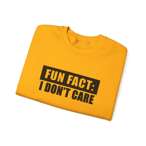 Fun Fact: I Don't Care (Pittsburgh Sarcasm Series) - Heavy Blend™ Crewneck Sweatshirt