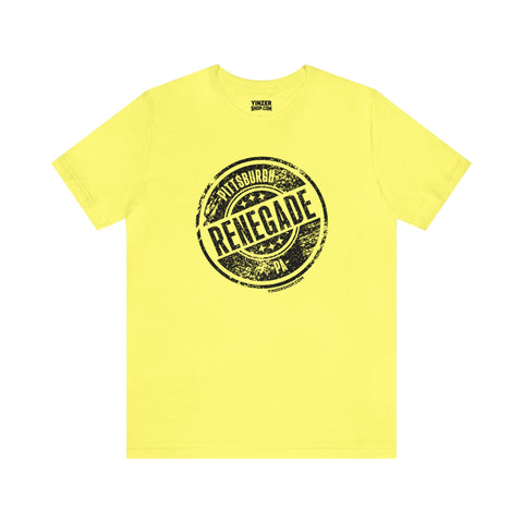Stamp Series - RENEGADE - Short Sleeve Tee T-Shirt Printify Yellow S 