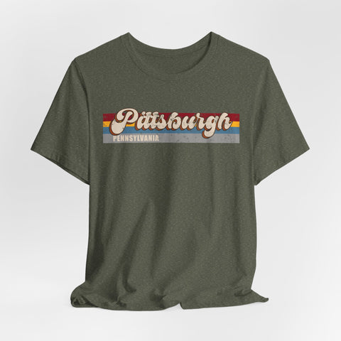 Pittsburgh PA Retro - Unisex Jersey Short Sleeve Tee