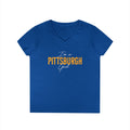 I'm a Pittsburgh Girl - Ladies' V-Neck T-Shirt V-neck Printify S Royal