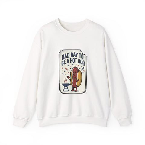Bad Day to Be a Hot Dog Sweatshirt | 4th of July Hot Dog Humor, Retro Americana