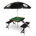 Pittsburgh Steelers - Picnic Table Portable Folding Table with Seats and Umbrella Table Picnic Time Family of Brands   