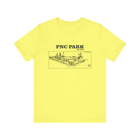 PNC Park - 2001 - Retro Schematic - Short Sleeve Tee