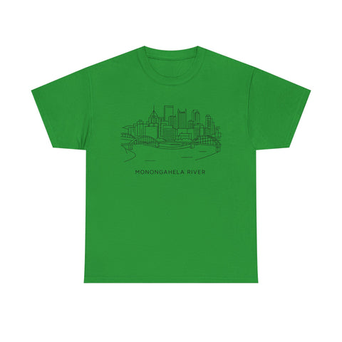 Monongahela River Skyline - Unisex Heavy Cotton Tee