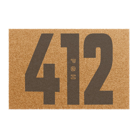 412 Doormat — Pittsburgh Area Code Coir Welcome Mat