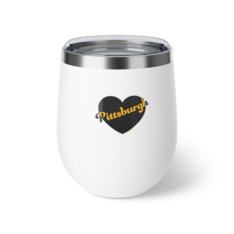 Pittsburgh Love Copper Vacuum Insulated Cup, 12oz Mug Printify White 12oz