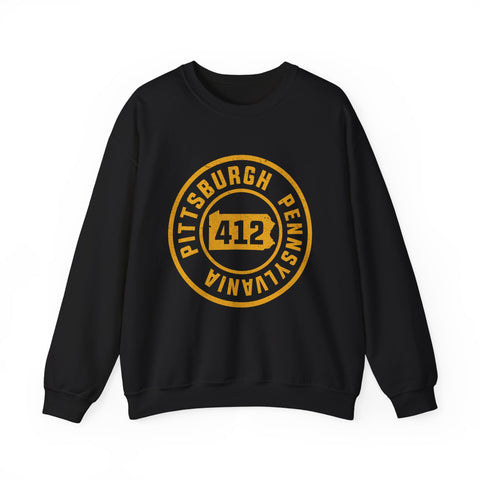412 Pittsburgh Stamp - Heavy Blend™ Crewneck Sweatshirt