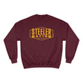 Steeler Nation - Champion Crewneck Sweatshirt Sweatshirt Printify Maroon S 