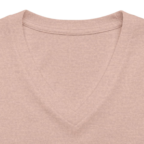 412 Bold Vertical Number Women's V-neck Tshirt  — Minimalist Monochrome Graphic T-Shirt