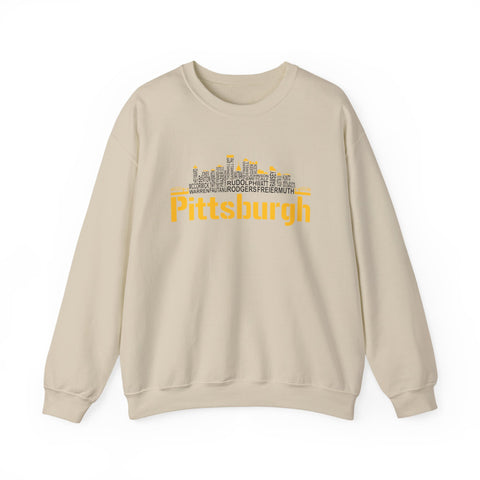 Pittsburgh Football Team Names - Heavy Blend™ Crewneck Sweatshirt