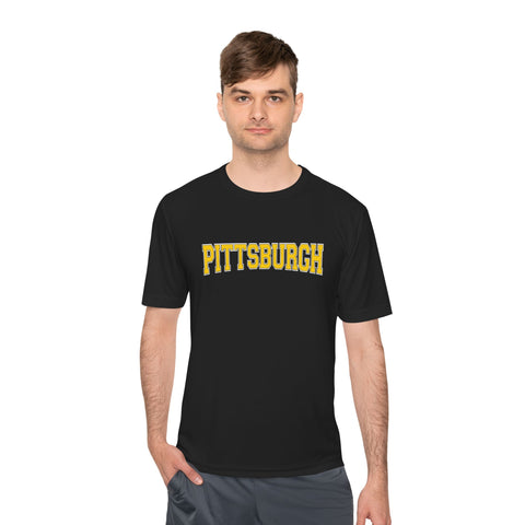 Pittsburgh Varsity Letters - Sport-Tek Unisex Moisture Wicking Tee