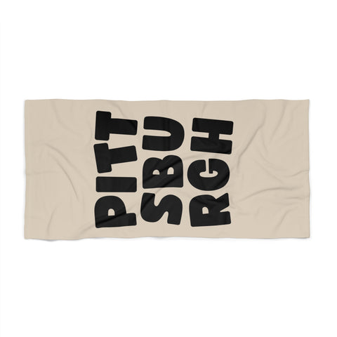 Vintage Pittsburgh Bold - Beach Towel