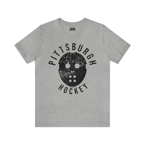 Retro Pittsburgh Hockey Shirt - Short Sleeve Tee T-Shirt Printify Athletic Heather S 