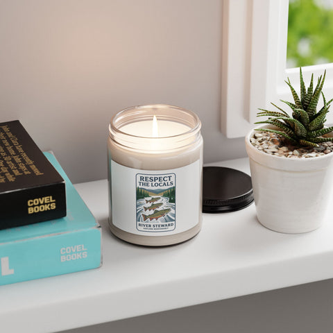 Respect the Locals River Steward Candle | Vintage National Park Trout Design