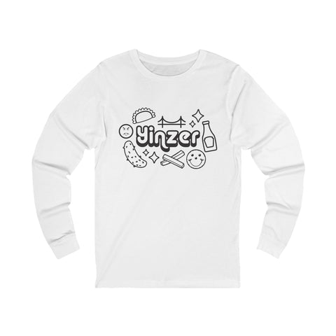 Yinzer Icon Doodles - Unisex Long Sleeve Tee