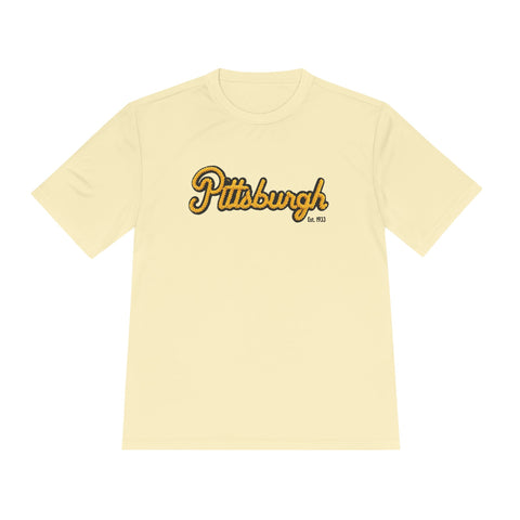 Pittsburgh Faux Embroidery Unisex Moisture Wicking Tee