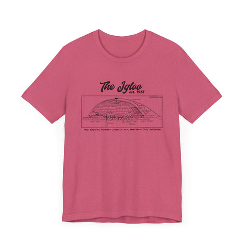 The Igloo - EST 1961 - Civic Arena - Retro Schematic - Short Sleeve Tee