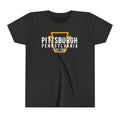 Pittsburgh PA Keystone - Youth Short Sleeve Tee Kids clothes Printify Dark Grey Heather S