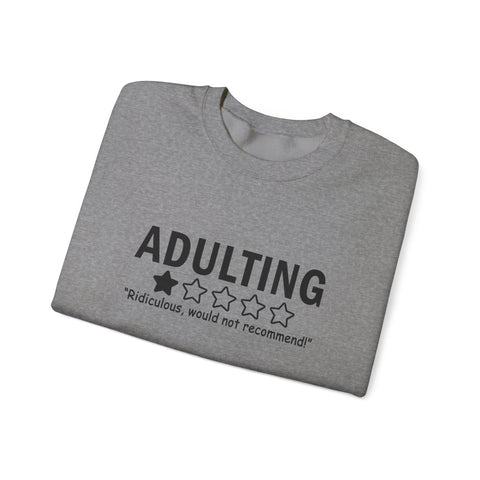 Adulting (Pittsburgh Sarcasm Series) - Gildan Heavy Blend™ Crewneck Sweatshirt