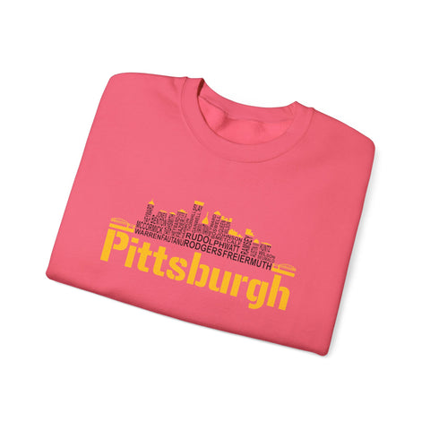 Pittsburgh Football Team Names - Heavy Blend™ Crewneck Sweatshirt