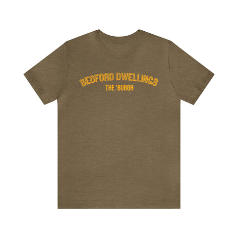 Bedford-Dwellings  - The Burgh Neighborhood Series - Unisex Jersey Short Sleeve Tee T-Shirt Printify Heather Olive S 