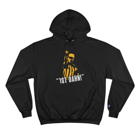 1st Dahn! Referee - Champion Hoodie Hoodie Printify Black S 