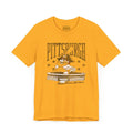 Pirate Three River Stadium Retro Design - Short Sleeve Tee T-Shirt Printify Gold S 