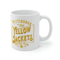 Pittsburgh Yellow Jackets Text Mug 11oz  Vintage Ice Hockey   