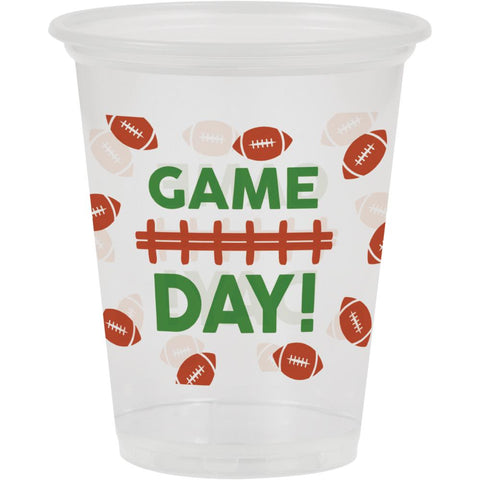 Football Plastic Cup 16 oz (8/Pkg)