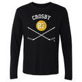 Pittsburgh Penguins Sidney Crosby Men's Long Sleeve T-Shirt Men's Long Sleeve T-Shirt 500 LEVEL Black S Men's Long Sleeve T-Shirt