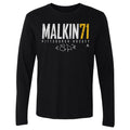 Pittsburgh Penguins Evgeni Malkin Men's Long Sleeve T-Shirt Men's Long Sleeve T-Shirt 500 LEVEL Black S Men's Long Sleeve T-Shirt