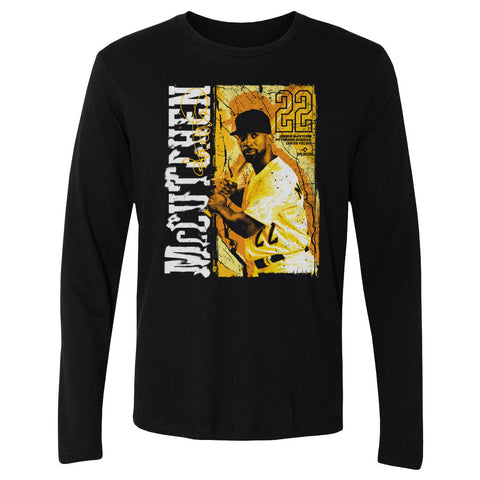 Pittsburgh Pirates Andrew McCutchen Men's Long Sleeve T-Shirt Men's Long Sleeve T-Shirt 500 LEVEL Black S Men's Long Sleeve T-Shirt