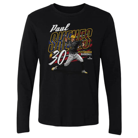 Pittsburgh Pirates Paul Skenes Pittsburgh American Flag Men's Long Sleeve T-Shirt Men's Long Sleeve T-Shirt 500 LEVEL   