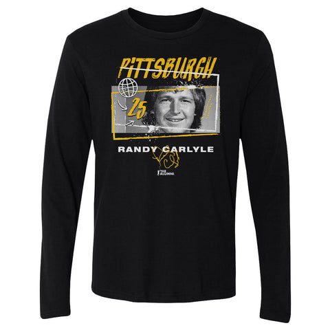 Randy Carlyle Pittsburgh Tones  Men's Long Sleeve T-Shirt Men's Long Sleeve T-Shirt 500 LEVEL   