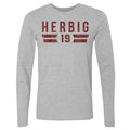 Nick Herbig College Font Men's Long Sleeve T-Shirt Men's Long Sleeve T-Shirt 500 LEVEL   