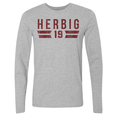 Nick Herbig College Font Men's Long Sleeve T-Shirt Men's Long Sleeve T-Shirt 500 LEVEL   