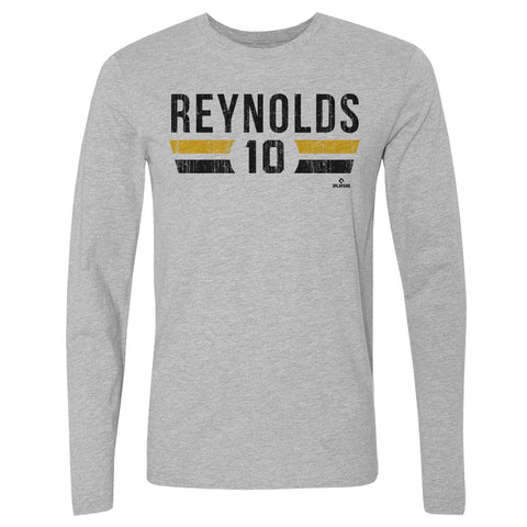 Pittsburgh Pirates Bryan Reynolds Men's Long Sleeve T-Shirt Men's Long Sleeve T-Shirt 500 LEVEL Heather Gray S Men's Long Sleeve T-Shirt