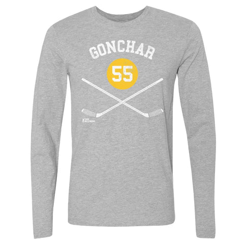 Sergei Gonchar Pittsburgh 55 Sticks  Men's Long Sleeve T-Shirt Men's Long Sleeve T-Shirt 500 LEVEL   