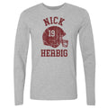 Nick Herbig College Helmet Font Men's Long Sleeve T-Shirt Men's Long Sleeve T-Shirt 500 LEVEL   