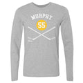 Larry Murphy Pittsburgh 55 Sticks  Men's Long Sleeve T-Shirt Men's Long Sleeve T-Shirt 500 LEVEL   