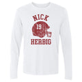 Nick Herbig College Helmet Font Men's Long Sleeve T-Shirt Men's Long Sleeve T-Shirt 500 LEVEL   