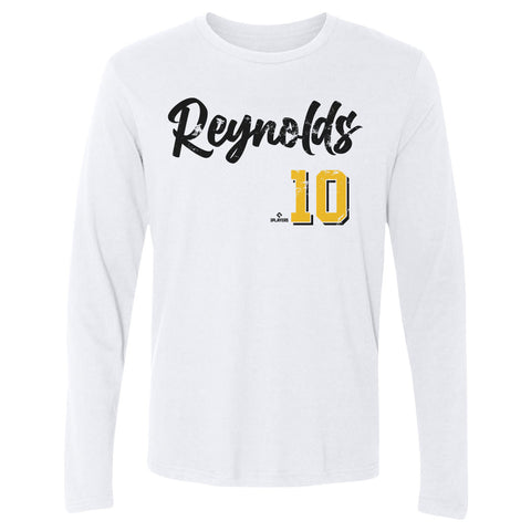 Pittsburgh Pirates Bryan Reynolds Men's Long Sleeve T-Shirt Men's Long Sleeve T-Shirt 500 LEVEL White S Men's Long Sleeve T-Shirt